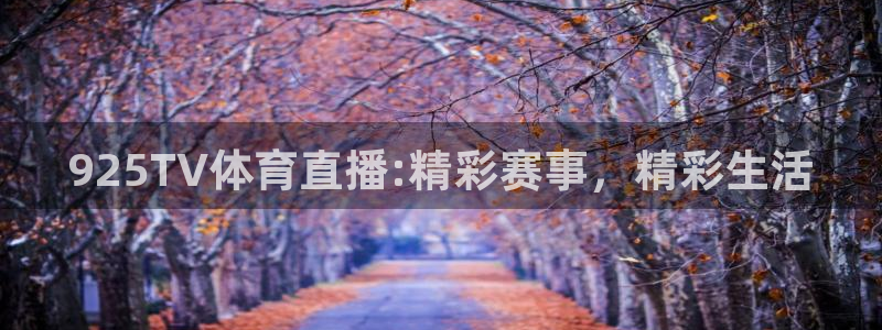 925TV体育直播:精彩赛事，精彩生活